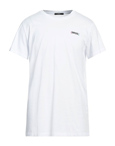 14BROS T-shirt Bianco 100% Cotone