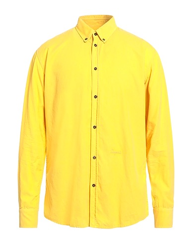 DSQUARED2 Einfarbiges Hemd Gelb 100% Baumwolle