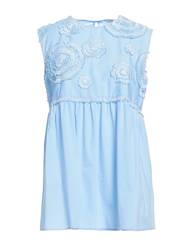 1-ONE Top Light blue 97% Cotton, 3% Elastane