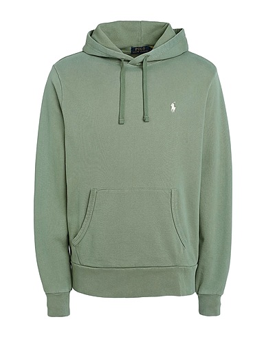 POLO RALPH LAUREN Hooded track jacket  LOOP-BACK TERRY HOODIE
 Sage green 100% Cotton