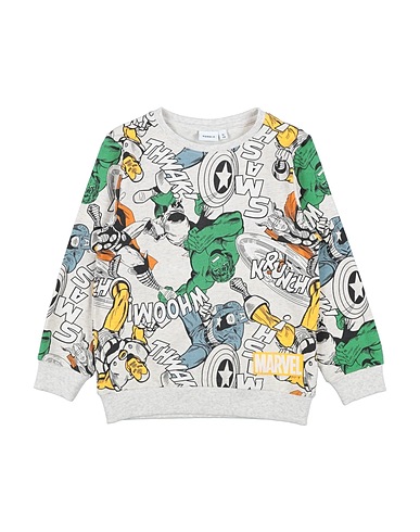 NAME IT® Sweatshirt Light grey 95% Cotton, 5% Elastane
