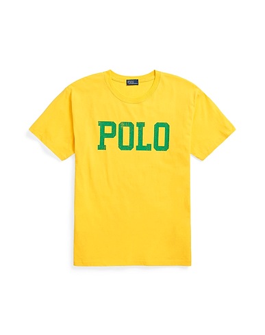 POLO RALPH LAUREN T-Shirt LOGO JERSEY CREWNECK TEE
 Gelb 100% Baumwolle