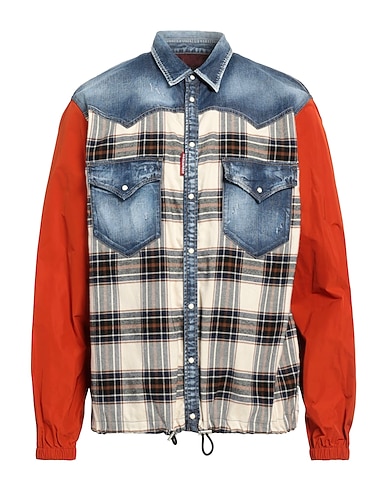 DSQUARED2 Рубашка в клетку 100% Хлопок, Эластан, Полиэстер