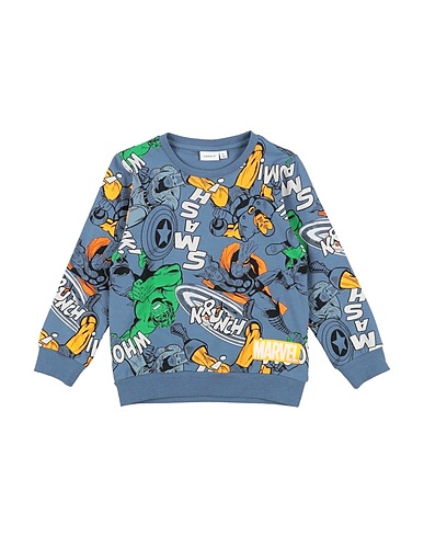 NAME IT® Sweatshirt Slate blue 95% Cotton, 5% Elastane