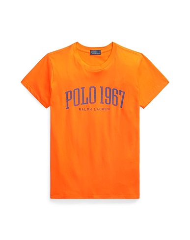 POLO RALPH LAUREN T-Shirt SHRUNKEN FIT LOGO JERSEY TEE
 Orange 100% Baumwolle