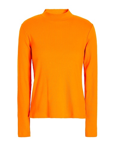 8 by YOOX Top RIBBED ORGANIC COTTON TURTLENECK T-SHIRT

 Orange 98% Organic cotton, 2% Elastane
