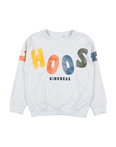 NAME IT® Sweatshirt Light grey 99% Organic cotton, 1% Viscose