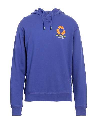 DSQUARED2 Hooded track jacket  Purple 100% Cotton, Elastane