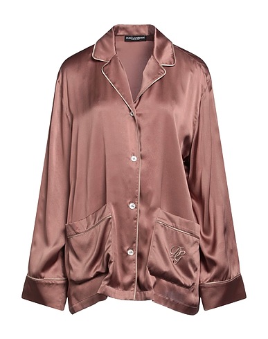 DOLCE&GABBANA Patterned shirts & blouses Light brown 100% Silk