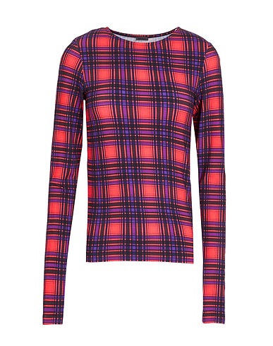 8 by YOOX T-shirt PRINTED JERSEY SECOND-SKIN TOP
 Purple 95% Viscose, 5% Elastane