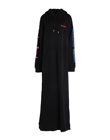 DSQUARED2 Long dress Black 100% Cotton, Elastane