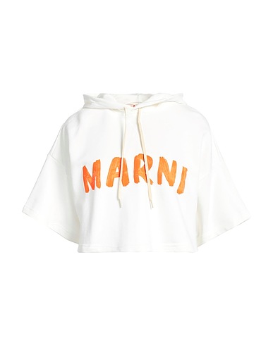 MARNI Hooded track jacket  Ivory 100% Cotton