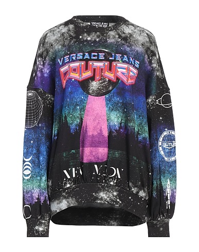 VERSACE JEANS COUTURE Sweatshirt Black 100% Cotton