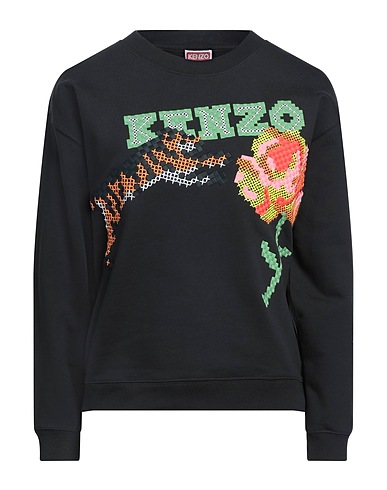 KENZO Sweatshirt Black 100% Cotton, Elastane