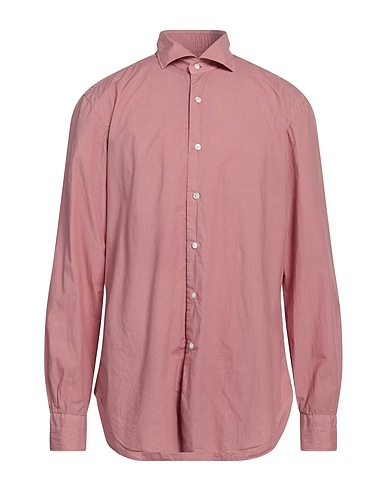 BARBA Napoli Solid color shirt Antique rose 100% Cotton