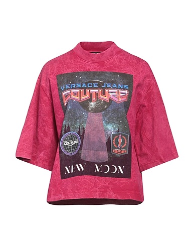 VERSACE JEANS COUTURE T-shirt Magenta 100% Cotton