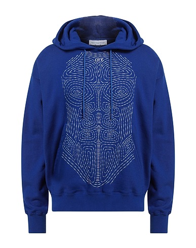 OFF-WHITE™ Hooded track jacket  Bright blue 100% Cotton, Elastane
