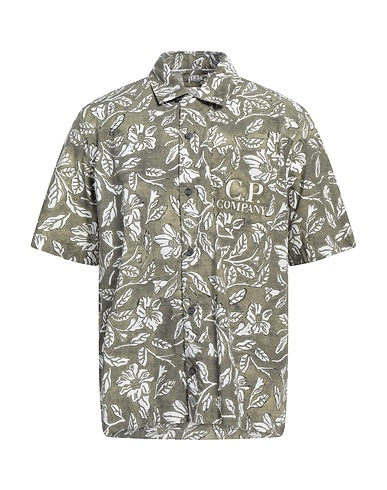 C.P. COMPANY Camicia fantasia Verde militare 100% Cotone