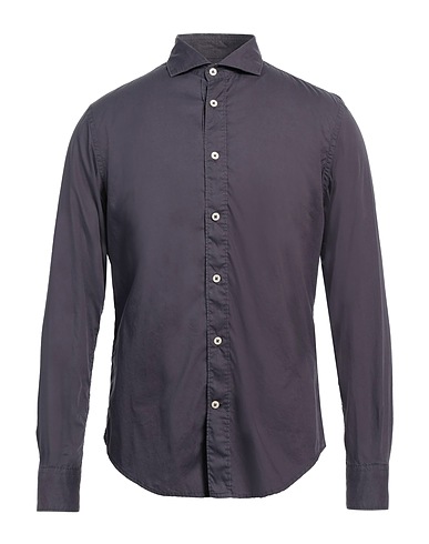 FRADI Solid color shirt Navy 100% Cotton