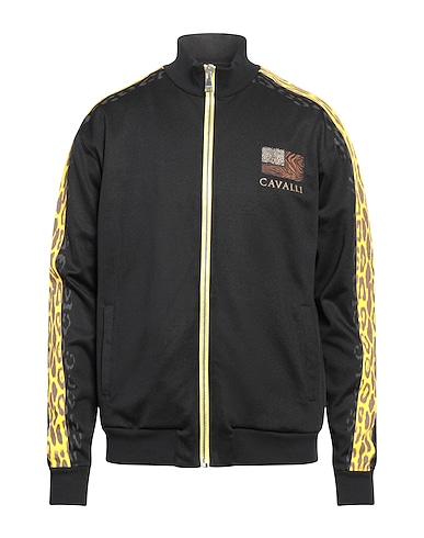 ROBERTO CAVALLI Sweatshirt Black 55% Polyester, 45% Cotton
