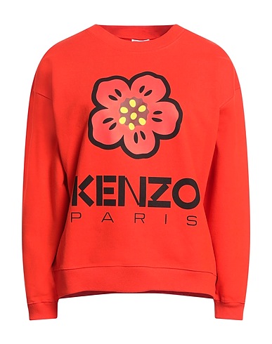 KENZO Sweatshirt Tomato red 99% Cotton, 1% Elastane