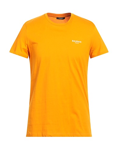 BALMAIN Basic T-Shirt Orange 100% Cotton