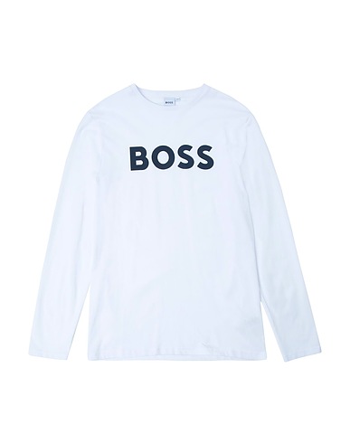 BOSS T-shirt White 100% Cotton, Elastane