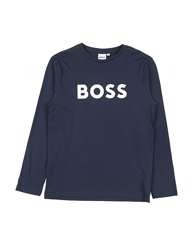 BOSS T-shirt Bleu nuit 100% Coton, Élasthanne