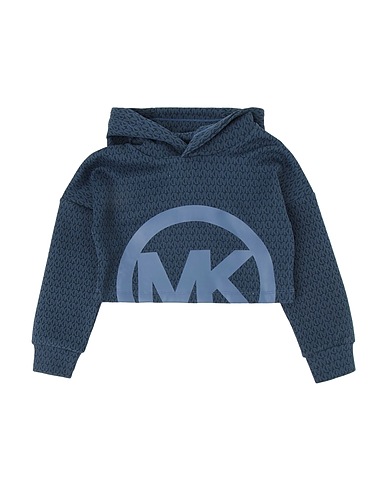MICHAEL KORS KIDS Hooded track jacket  Midnight blue 72% Polyester, 24% Viscose, 4% Elastane