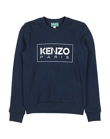 KENZO KIDS Sweatshirt Midnight blue 100% Cotton, Elastane