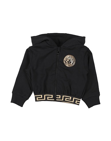VERSACE YOUNG Sweatshirt Black 94% Cotton, 6% Elastane