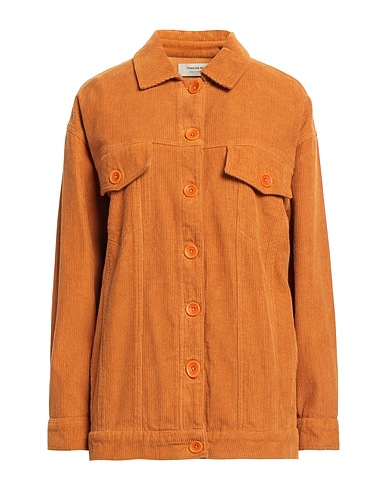 THINKING MU Solid colour shirts & blouses Rust 100% Cotton