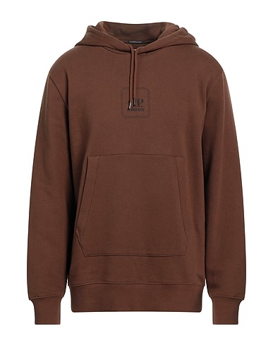 C.P. COMPANY Hooded track jacket  Dark brown 100% Cotton