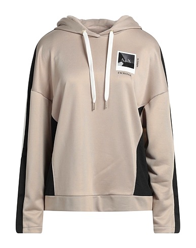 ARMANI EXCHANGE Hooded track jacket  Beige 100% Polyester