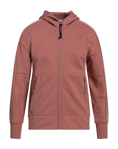 C.P. COMPANY Hooded track jacket  Light brown 100% Cotton
