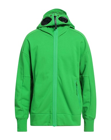 C.P. COMPANY Hooded track jacket  Light green 100% Cotton
