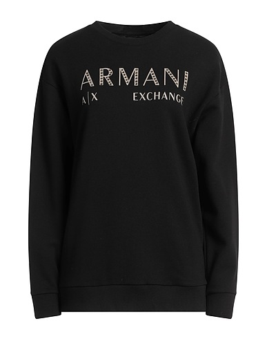 ARMANI EXCHANGE Sweatshirt Black 100% Cotton, Elastane