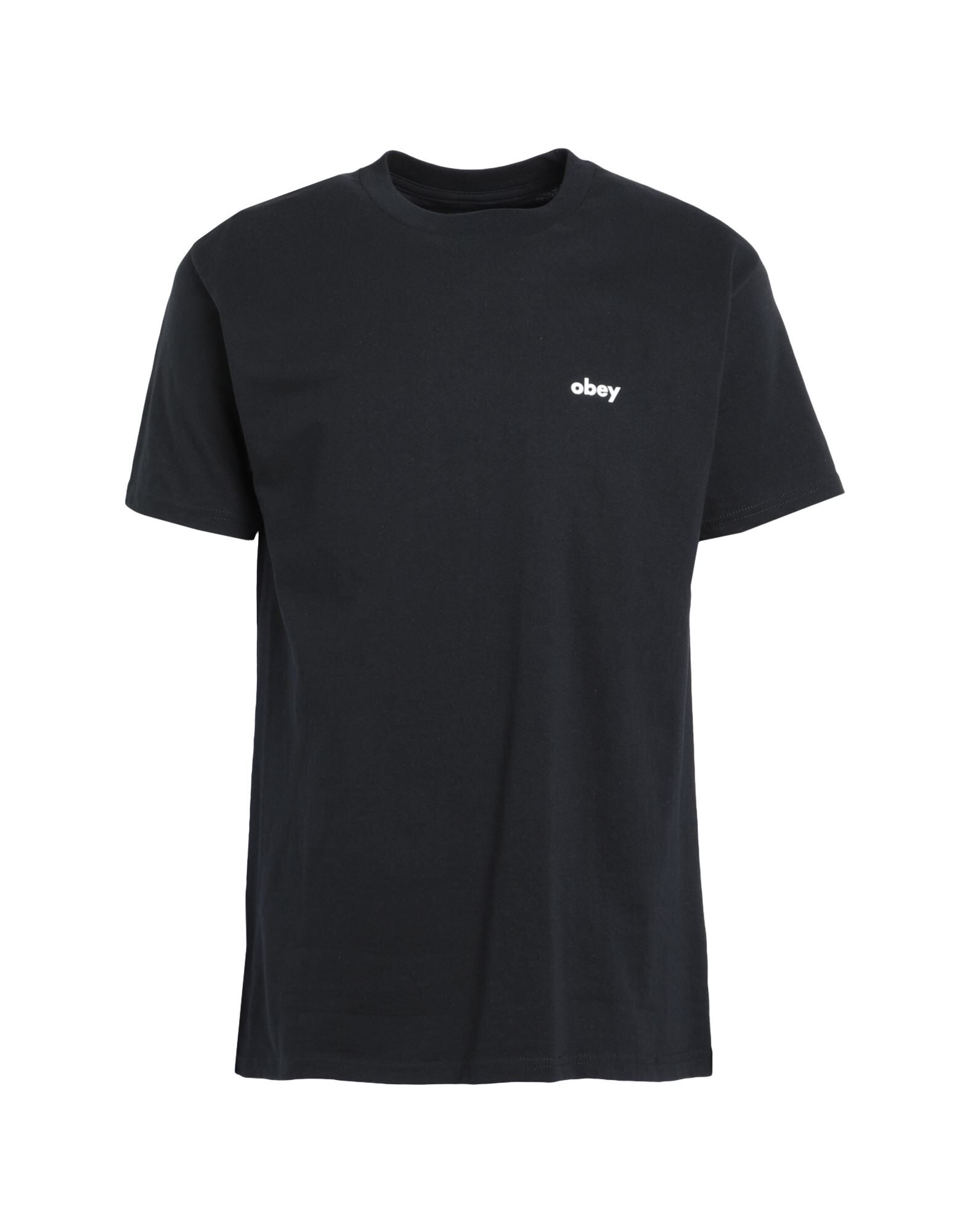 Tシャツ【OBEY】関税込み送料無料 単色 コットン100％ プリント OY(オーワイ) / ラインTシャツ/1/コットン/BLK/プリント/バック