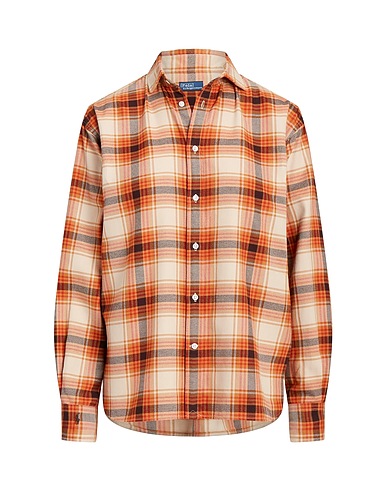 POLO RALPH LAUREN Kariertes Hemd Sand 100% Baumwolle