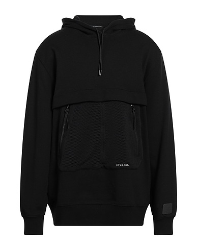 C.P. COMPANY Hooded track jacket  Black 100% Cotton