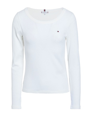 TOMMY HILFIGER T-shirt Avorio 95% Viscosa, 5% Elastan