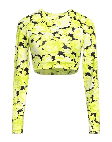 MSGM T-shirt Lime green 91% Polyamide, 9% Elastane