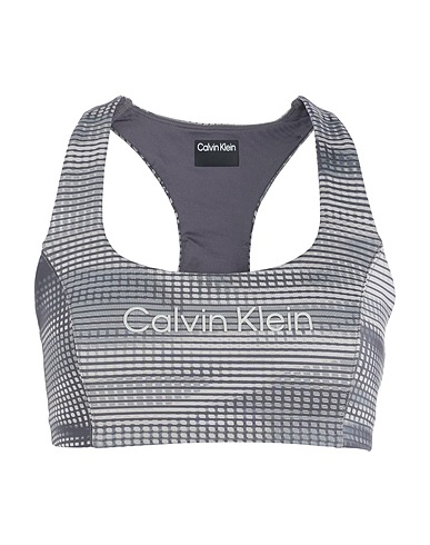CALVIN KLEIN Top Grey 82% Polyester, 18% Elastane