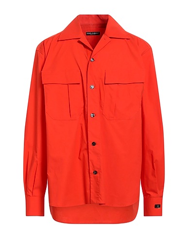 DOLCE&GABBANA Solid color shirt Orange 100% Cotton