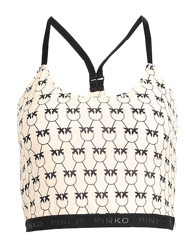 PINKO Top Beige 86% Polyester, 14% Elastane, Polyamide
