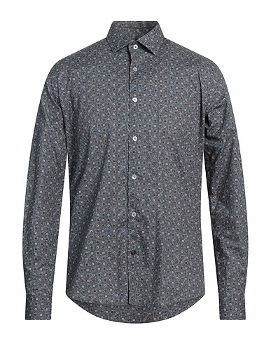 ALLEY DOCKS 963 Patterned shirt Lead 97% Cotton, 3% Elastane