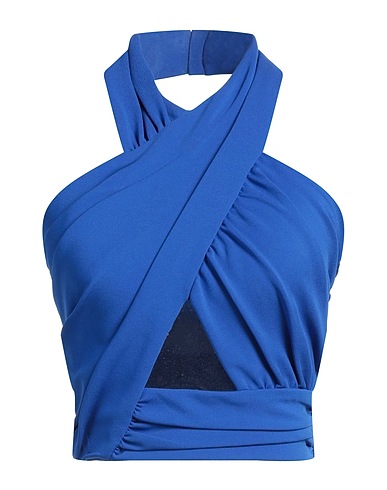BALMAIN Top Blue 75% Viscose, 17% Polyamide, 8% Elastane