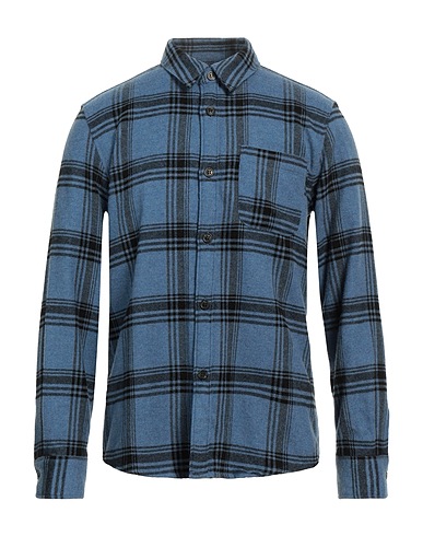 A.P.C. Kariertes Hemd Blaugrau 51% Baumwolle, 34% Wolle, 12% Polyamid, 3% Andere Fasern