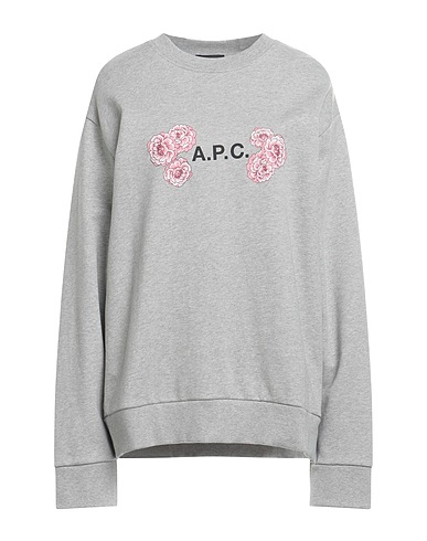 A.P.C. Sweatshirt Light grey 95% Cotton, 5% Elastane