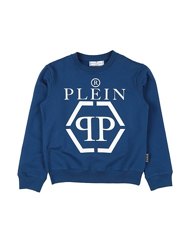 PHILIPP PLEIN Felpa Blu navy 90% Cotone, 10% Elastan